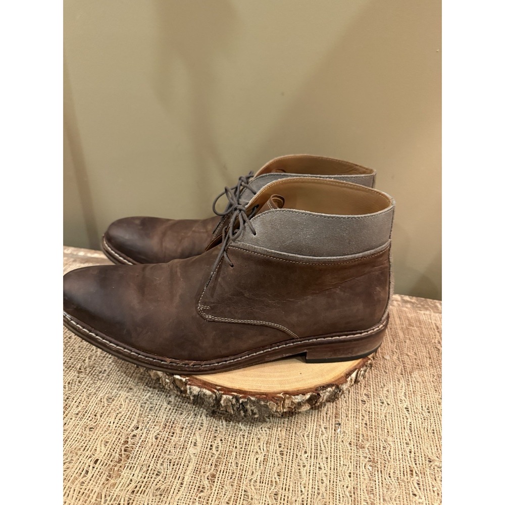 Cole Haan Mens Lace Up Ankle Boots Chukka size 11.5 Leather Suede